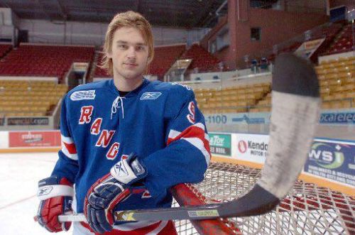 mladý Jakub Kindl v dresu "Rangers" 